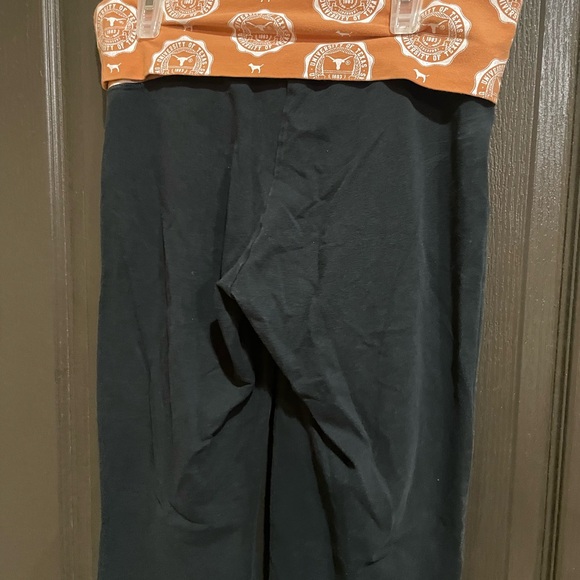 PINK Victoria's Secret Black and Orange UT women’s collegiate flare yoga Pants - Picture 3 of 5